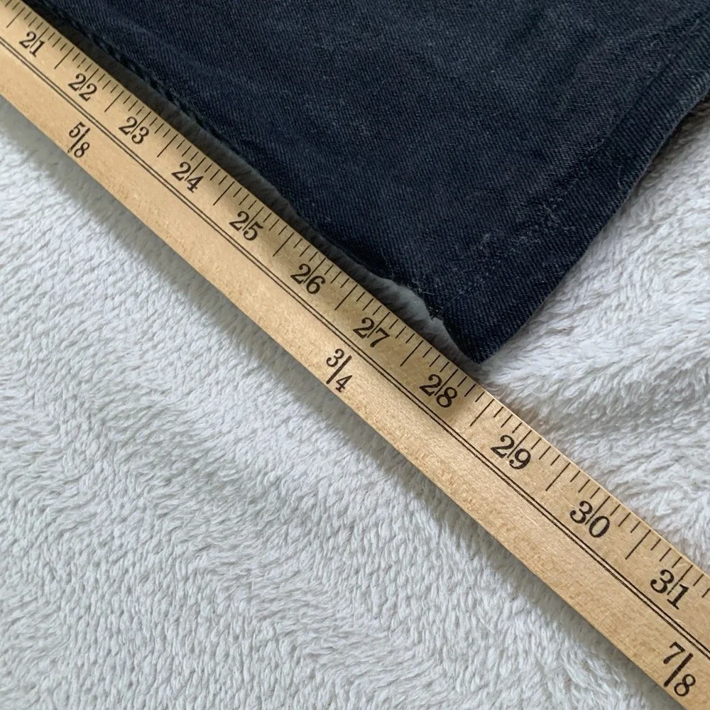 H&M Jeans Mens‎ 38x32 (38x28) Black Straight Stretch Denim Pants Casual Slim Fit